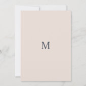 Einfache Rustikale Hochzeit Einladung (Rückseite)