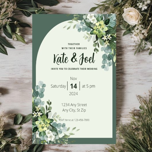 Einfache Rustikale Hochzeit Einladung