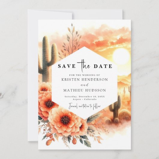 Einfache rustikale Hochzeit Save The Date (Vorderseite)
