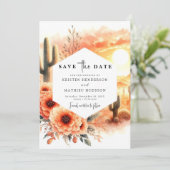 Einfache rustikale Hochzeit Save The Date (Stehend Vorderseite)