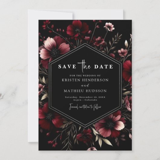 Einfache rustikale Hochzeit Save The Date (Vorderseite)