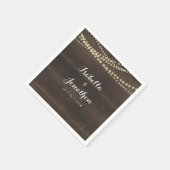 Einfache rustikale Hochzeit Serviette (Ecke)