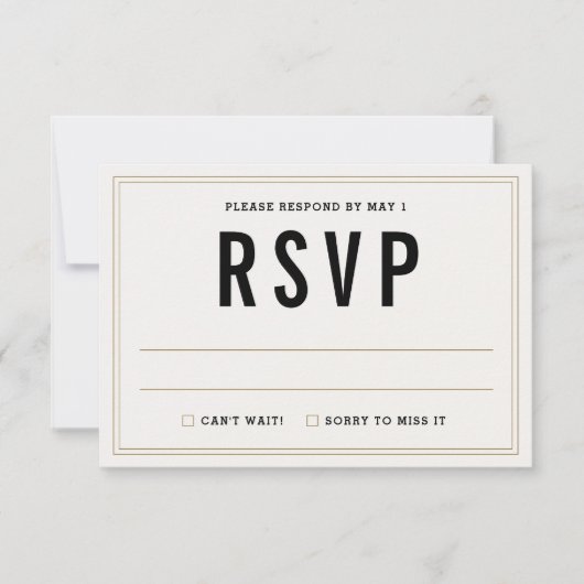 Einfache Rustikale Hochzeitkarte für RSVP - Blumen (Vorderseite)