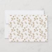 Einfache Rustikale Hochzeitkarte für RSVP - Blumen Karte (Rückseite)