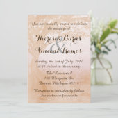 Einfache rustikale Hochzeits-Einladung mit Baum Einladung (Stehend Vorderseite)