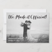 Einfache rustikale Hochzeitsankündigung Einladung (Vorderseite)