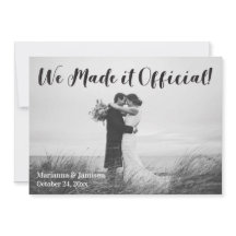 Einfache rustikale Hochzeitsankündigung