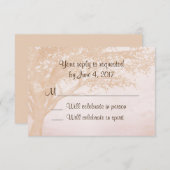 Einfache rustikale Hochzeitseinladung mit RSVP-Kar RSVP Karte (Vorne/Hinten)