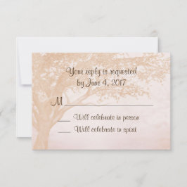 Einfache rustikale Hochzeitseinladung mit RSVP-Kar RSVP Karte