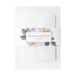 Einfache Rustikale Hochzeitsfeier mit Blütenband Einladungsbanderole