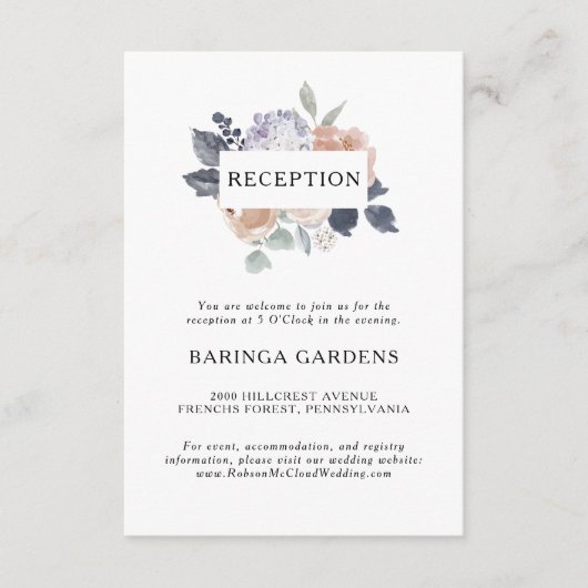 Einfache rustikale Hochzeitskarte Begleitkarte (Vorderseite)