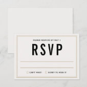 Einfache Rustikale Hochzeitskarte für RSVP Karte (Vorne/Hinten)