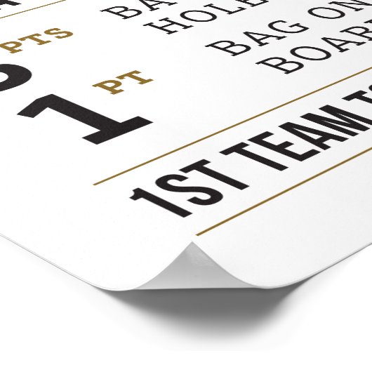 Einfache rustikale Hochzeitsmaishalle Regeln 8x10 Poster (Ecke)