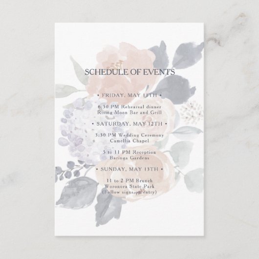 Einfache rustikale Hochzeitsplanung Begleitkarte (Vorderseite)