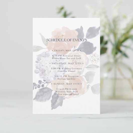 Einfache rustikale Hochzeitsplanung Begleitkarte (Stehend Vorderseite)