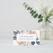 Einfache rustikale Hochzeitswebsite Begleitkarte (Stehend Vorderseite)