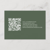 Einfache rustikale Holz-Hochzeitsdetails QR-Code-W Begleitkarte (Rückseite)