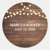 Einfache Rustikale Holzernte Runder Aufkleber (Vorderseite)