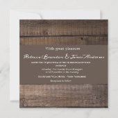 Einfache Rustikale Holzkalligraphie Einladung (Vorderseite)