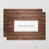 Einfache rustikale Holzpaneele Dankeskarte (Vorne/Hinten)