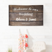 Einfache rustikale Holzverheiratung - BegrüßungsHi Banner (Insitu)