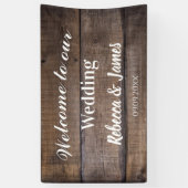 Einfache rustikale Holzverheiratung - BegrüßungsHi Banner (Vertikal)