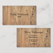 Einfache rustikale Holzwirkung Visitenkarte (Vorne/Hinten)