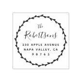 Einfache Rustikale Kleider- und Familienname-Rücks Gummistempel (Prägung)