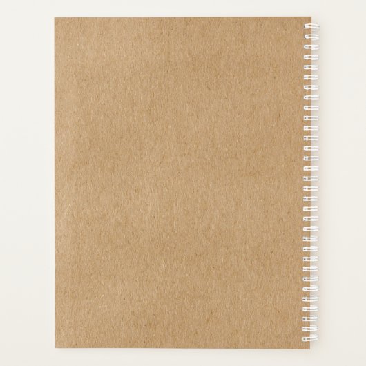 Einfache rustikale Kraft Modernes Berufliches Gesc Planer (Rückseite)