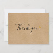 Einfache rustikale Kraft Script Business dank Kart Dankeskarte (Vorderseite)