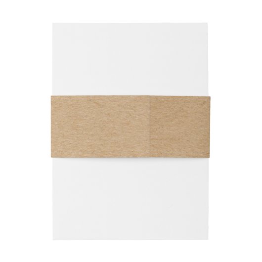 Einfache rustikale Kraft-Signatur Einladungsbanderole (Rückseitenbeispiel)