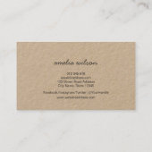 Einfache Rustikale Kraft-Treuekarte Treuekarte (Rückseite)