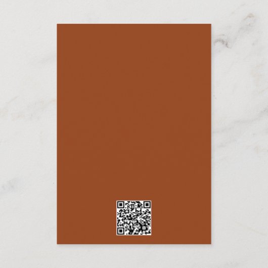 Einfache rustikale Kuhschädel-Umschließungskarte Begleitkarte (Rückseite)