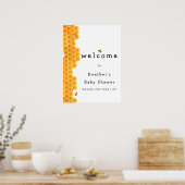 Einfache rustikale Mami to Bee Baby Dusche Willkom Poster (Küche)