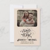 Einfache Rustikale Minimal Elegant Hochzeit Save The Date (Vorderseite)