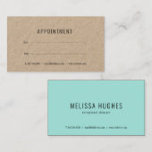 Einfache rustikale, moderne Terminkarte Visitenkarte (Vorne/Hinten)