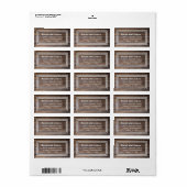 Einfache rustikale Personalisierte Adressetiketten (Vorne)