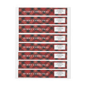 Einfache rustikale Red Buffalo Kariert Frohe Weihn (Bogen)