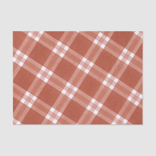 Einfache rustikale Rot-Weiß-Muster Weihnachten Seidenpapier (Vorderseite)