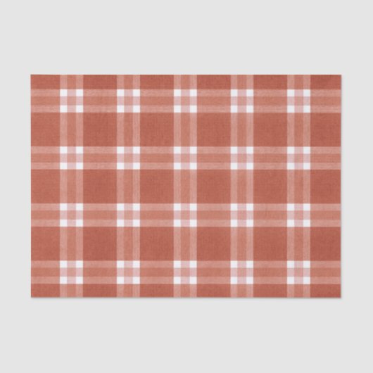 Einfache rustikale rote Muster Weihnachten Seidenpapier (Vorderseite)