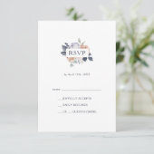 Einfache Rustikale RSVP-Karte RSVP Karte (Stehend Vorderseite)