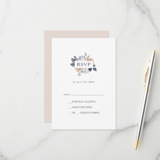 Einfache Rustikale RSVP-Karte RSVP Karte (Vorderseite/Rückseite Beispiel)