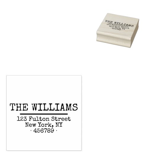 Einfache rustikale Rücksendeadresse Gummistempel (Stempel)