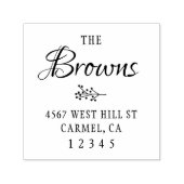 Einfache rustikale Rücksendeadresse Permastempel (Design)