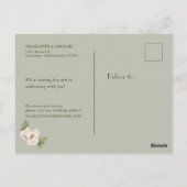Einfache rustikale Save the Date-Blush Peony Weddi Postkarte (Rückseite)