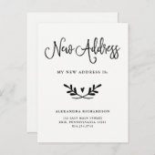 Einfache rustikale Schrift | Adressänderung Ankündigungspostkarte (Vorne/Hinten)