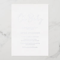 Einfache rustikale Schrift Elegant Baby Shower Sil