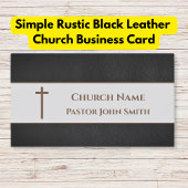 Einfache rustikale Schwarzlederkirche Visitenkarte