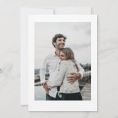 einfache rustikale Skriptkarte Save the Date Einladung (Rückseite)