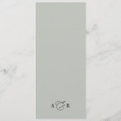 Einfache rustikale Speisekarte zum Hochzeitsessen Menükarte (Rückseite)